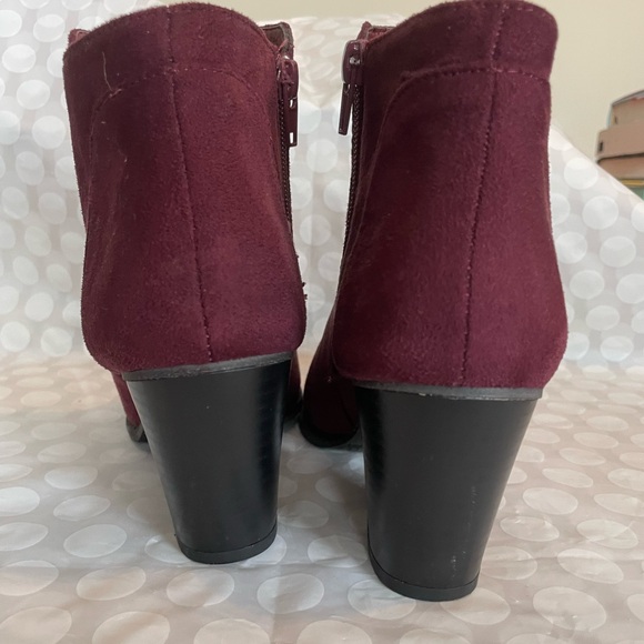 MOVING SALE! Dark maroon heeled Charlotte Russe bootie - Picture 5 of 8